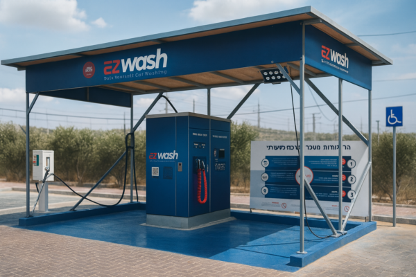 שטיפת רכבים בשירות עצמי EZwash באריאל