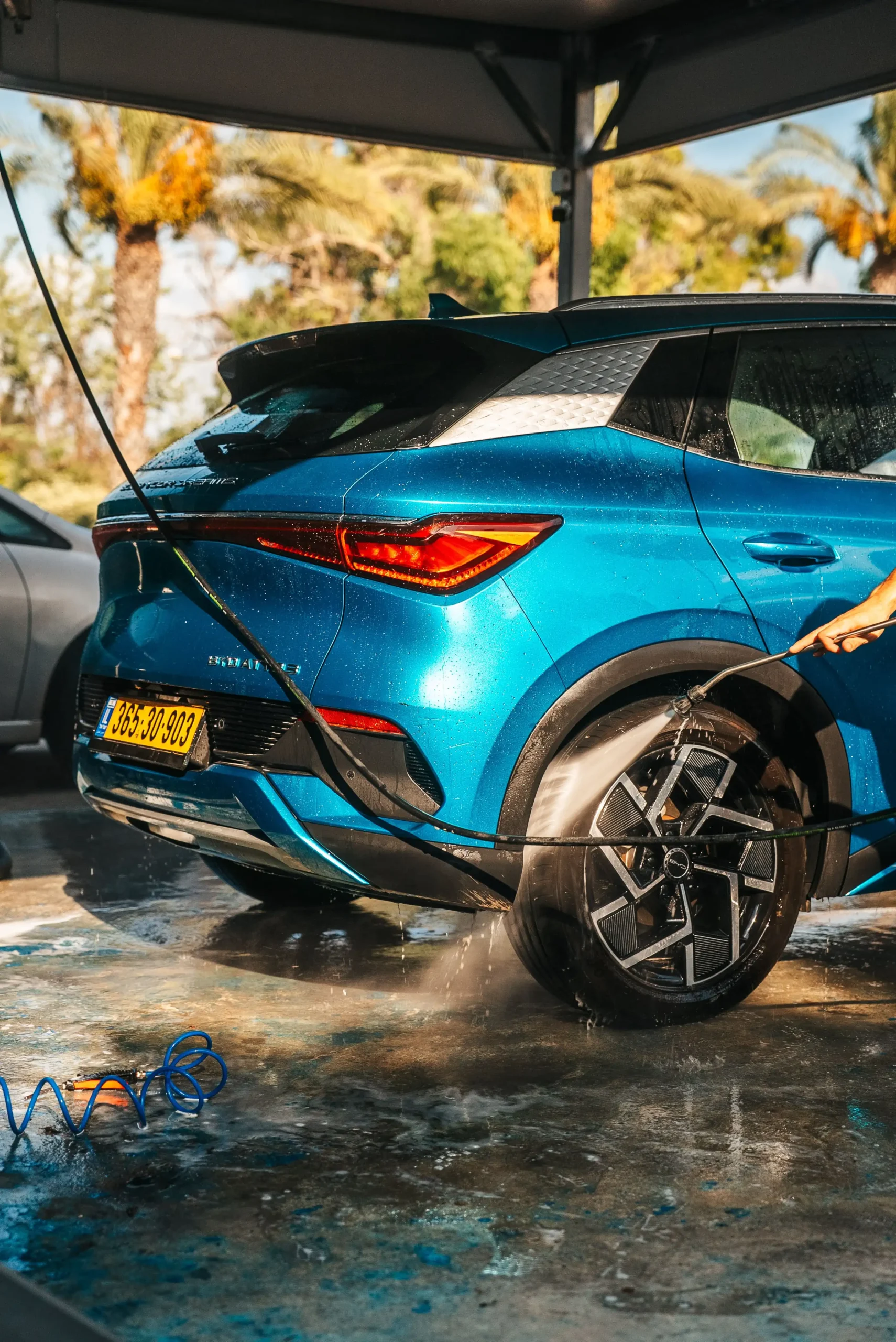 עמדות השטיפה במתחם EZwash בחיפה
